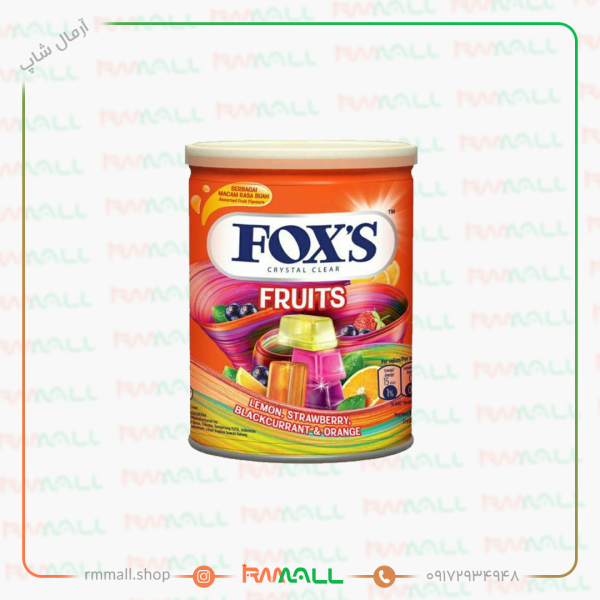 آبنبات قوطی فاکس مدل Fruits وزن 180 گرم