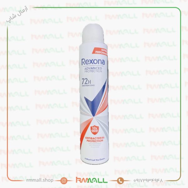 اسپری زنانه رکسونا 72 ساعته Antibacterial Protection
