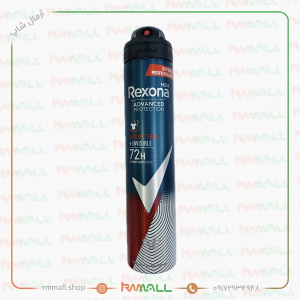 اسپری مردانه رکسونا 72 ساعته AntiBacterial + Invisible