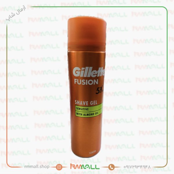 ژل اصلاح ژیلت فیوژن 5 پوست حساس (200 میل)